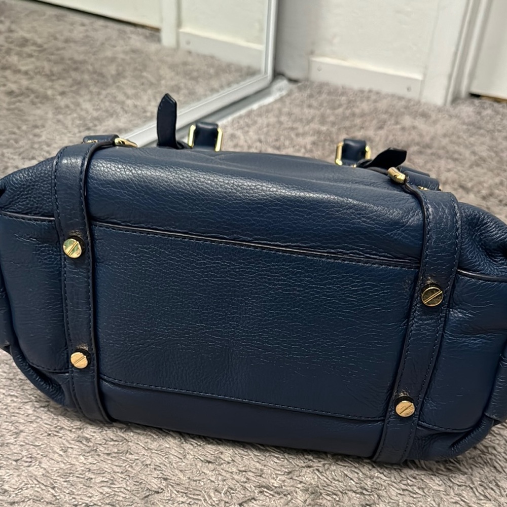 Michael Kors Blue Satchel with Gold Hardware - Picture 3 of 6
